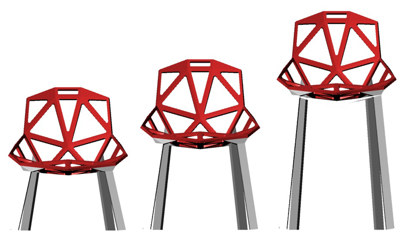 ChairOne height adjustment diagram